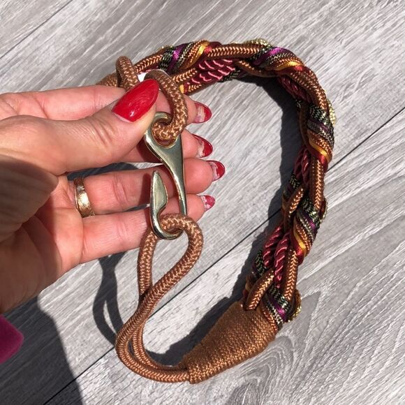 Braided fancy fashion belt - Picture 4 of 5